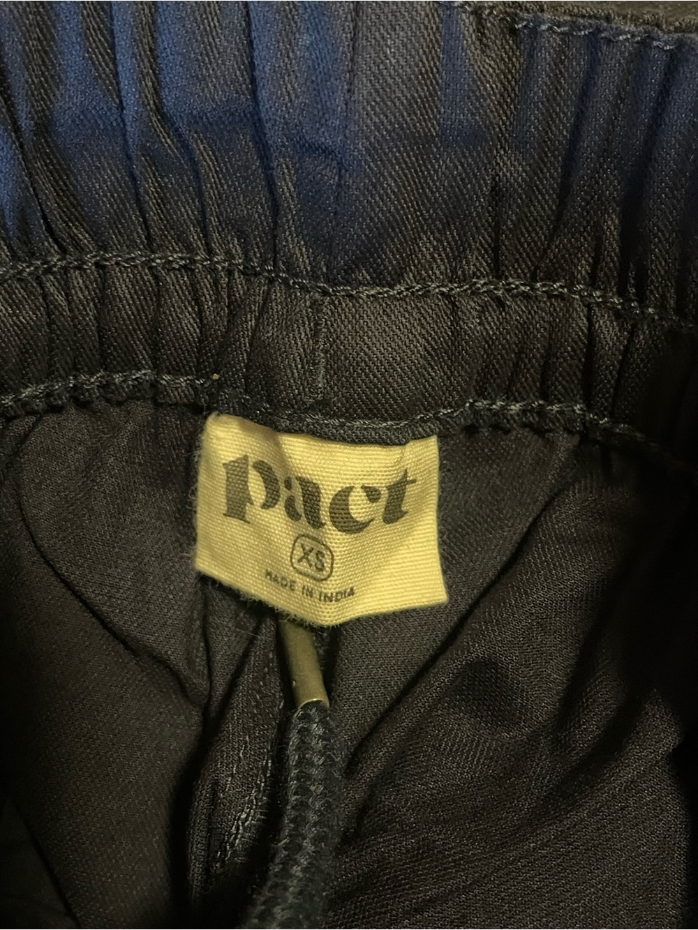 Pact Organic Cotton Daily Twill Ultra-High Rise Tapered Pant — Midnight Blue, XS - Picture 6 of 10